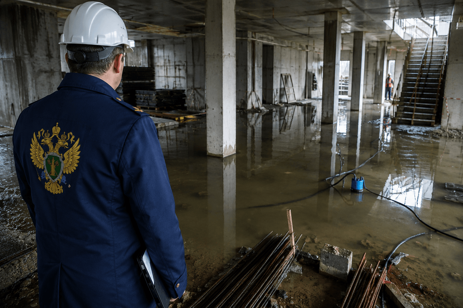 Подвал будущей школы за 5,2 млрд рублей ушёл под воду