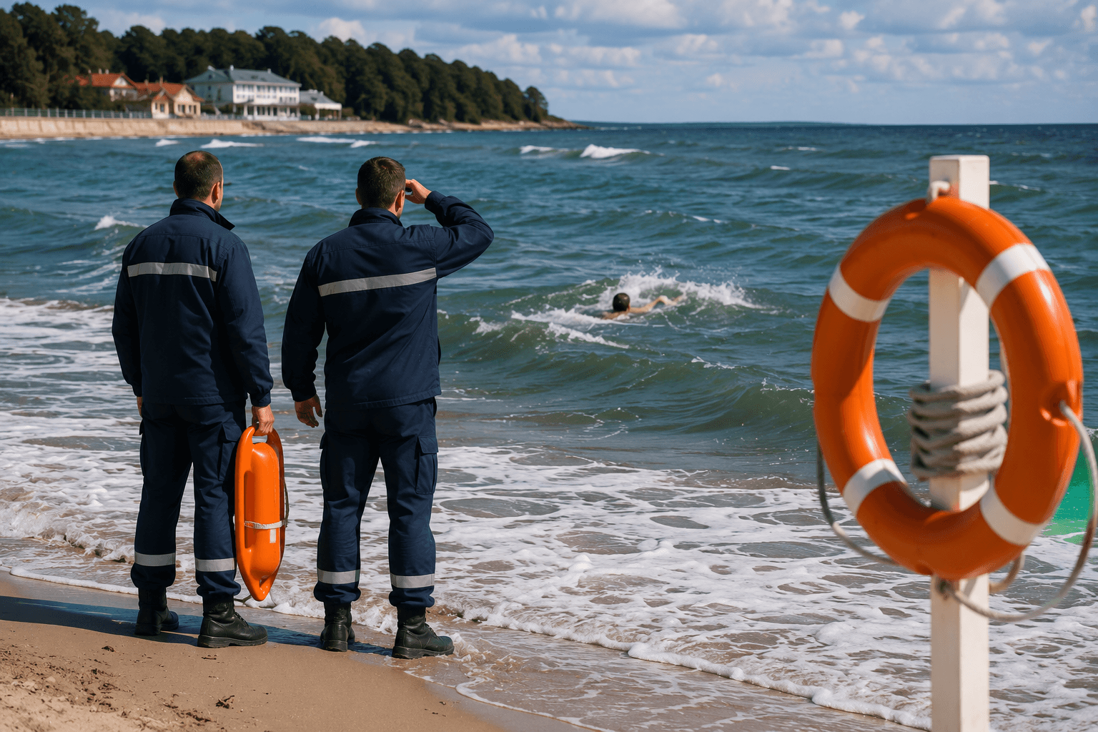 Море не отпустило: на пляжах Балтийска и Янтарного едва не утонули два человека