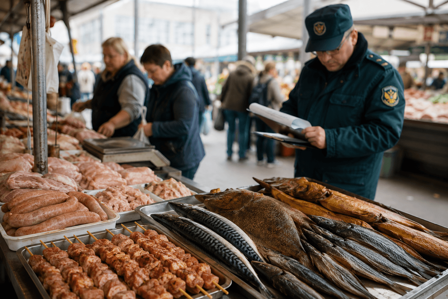 На рынках Калининграда нашли мясо и рыбу с неизвестным происхождением