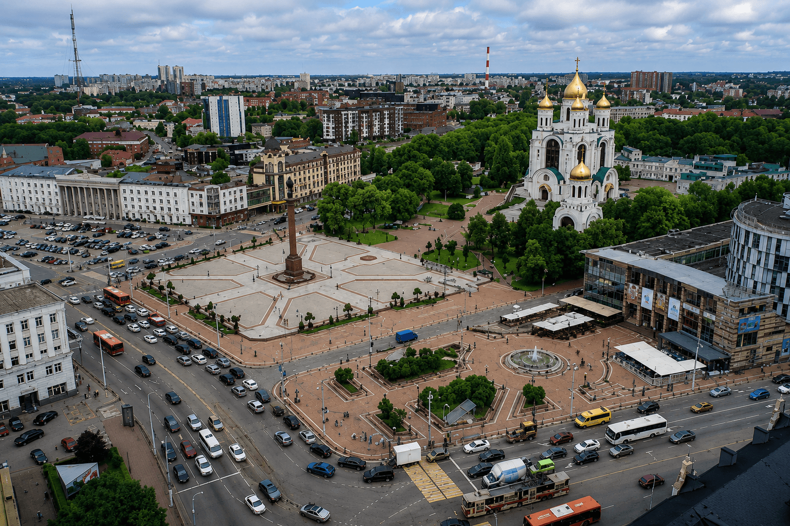 Парковку с площади Победы могут убрать ради катка, ярмарки и аттракционов
