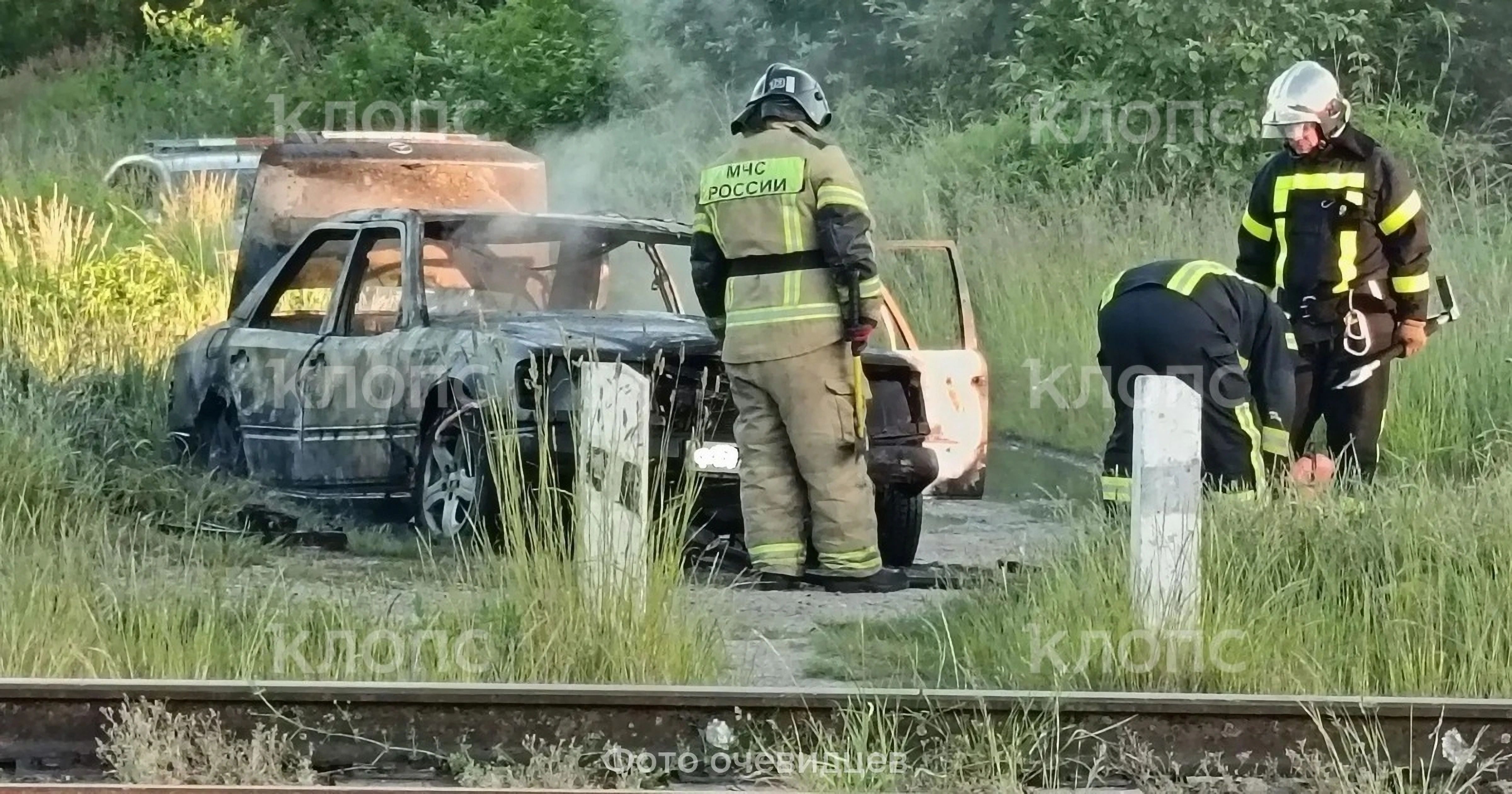 Огненное ЧП в Гусеве: Mercedes взлетел на воздух в ста метрах от жилых массивов